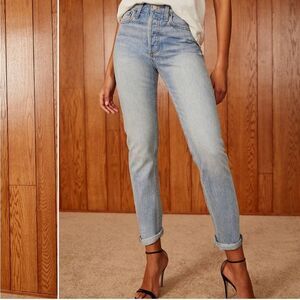 Denim Forum the ex boyfriend high rise loose leg ankle jeans sz 29‎ Wide NEW